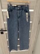 Spodnie jeans z szerokimi nogawkami L