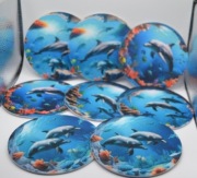 PODKŁADKI pod kubek ZESTAW 8 szt. DELFINY Ocean Dream 10cm
