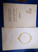 Stare menu weselne 1959,1960 Francja 