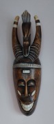 Maska afrykańska ptak Tanduk 50 cm drewniana drewno Indonezja