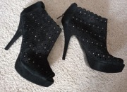 Czarne, ażurowe szpilki Enzo Angiolini rozm. 38. 