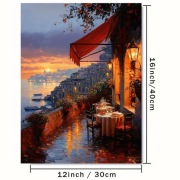 Obraz  - Reprodukcja na płótnie: Włoski Pejzaż -  drewniana rama