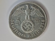 SREBRO 5 Reichmark 1938 – Mennica A (Berlin)