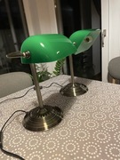 Lampka biurkowa bankierska/adwokacka 36 cm b. dobry stan 500zł za 2 szt.