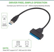 Przejściówka Kabel USB 3.0 do 6Gb Adapter USB 3.0 do SATA Dysk HDD SSD