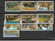 znaczki Rwanda czyste fauna ssaki Mi487-496