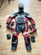 Strój motocyklowy kombinezon Tschul buty kask Nitro komplet real leather