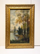 Obraz olejny, pejzaż lata 20'ste XX wieku / Janicki