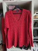 Sweter oversize Ralph Lauren warkocz 