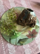 Ozdoba akwariowa wulkan z zamkiem vintage ros