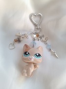 breloczek z kotkiem lps handmade