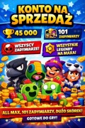 Konto na Brawl Star 101 zadymiarzy