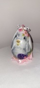 Duże 12 cm jajko wielkanocne decoupage, rękodzieło