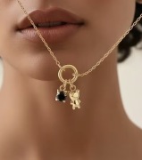 Naszyjnik z misiem tous i czarnym onyksem!