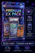 Pokémon Premium EX Pack – 10 EX Cards + PSA/CGC graded card (9+)