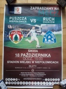 Plakat meczowy afisz Puszcza - Ruch Chorzów 2017