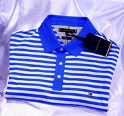 Tommy Hilfiger koszulka polo L Slim stretch biała niebieska hugo ck guess