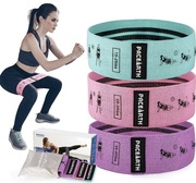 Zestaw 3 Gumy oporowe Taśmy do Ćwiczeń Materiałowe