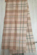 Szeroki szal w kratę 174x40 cm