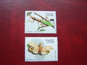 Brazylia 1987 MNH Mi. 2219/20 Fauna Owady Motyle