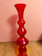 Wielki Wazon Podłogowy 75cm - Czerwony Rubinowy - PRL / Vintage