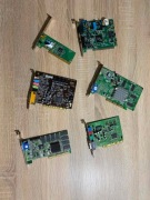 Zestaw kart RETRO pci/agp PC Sound Blaster TNT2 GF$ WiFi modem