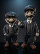 Figurka Mario i Luigi w motywie Peaky Blinders z druku 3d
