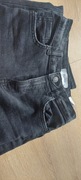 Spodnie jeansy Reserved bardzo wysoki stan roz 34 XS czarne ciemne wygodne