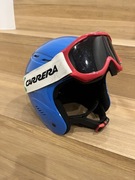 Kask narciarski Lange r52cm dziecięcy + gogle Carrera