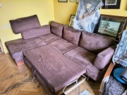 Narożnik rozkładany 250x180 cm z pojemnikiem na pościel