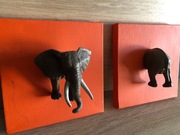 Dekoracja ścienna 3D „Słoń na pół”