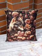 Poduszka z wilkiem 38 x 38 cm wilk, wyjątkowa mama prezent dzień matki 