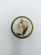 Gałka uchwyt retro porcelanowy, stare złoto, nowy