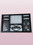 Ramka na zdjęcia typu kolaż na 3 zdjęcia napisy 3D CZARNA 10 x 15, 13 x 18