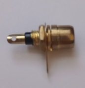 Gniazdo RCA cinch metalowe przykręcane czarne gold
