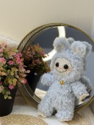 Ręcznie robione LABUBU NIEBIESKI – maskotka i brelok w jednym!