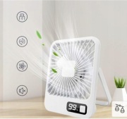WENTYLATOR BIURKOWY USB. 5 TRYBÓW WIATRAK PRZENOŚNY STOŁOWY CICHY.