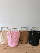 Beżowa torebka ze sznurka ręcznie wykonana na szydełku handmade 