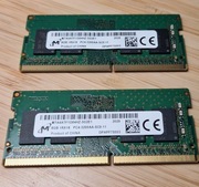 Pamięć RAM Micron 16GB (2x8GB) DDR4 3200MHz SODIMM | Laptop | Sprawne