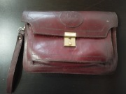 Torebka skórzana saszetka Vintage PRL Antonello 