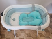 Wanienka składana Premium ze stojakiem, poduszką i termometrem, Primabobo