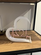 Dekoracja 3D Serce Linia Życia EKG – Wyjątkowy Prezent – Róż i Biel