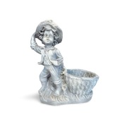 Figura Dekoracja Chłopiec Doniczka