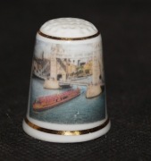 Naparstek Kolekcjonerski Porcelanowy London - Tamisa i Lodon Bridge