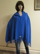 ACNE bardzo duży szal wełniany niebieski 100% lambswool_ 69 cm x 176 cm