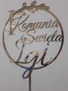 Topper. Ozdobą komunijna z dowolnym imieniem