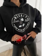 Bluza ocieplana MICKEY z kapturem oversize s m l xl