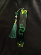 Zakładka handmade do książki slytherin Harry Potter 