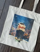 Torba tote bag one direction beige cotton bawełna bawełniana