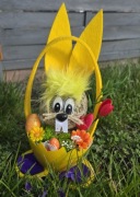 Zając ozdobny stroik 